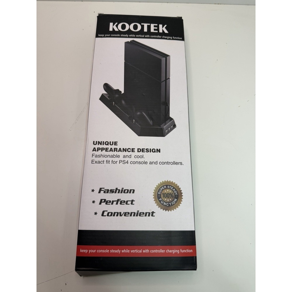 KOOTEK PS4 Vertical Stand with Cooling Fans & Dual Controller Charger – New